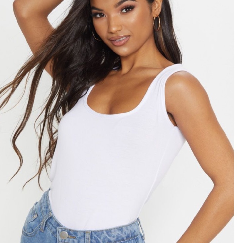 PrettyLittleThing white tank top NWT